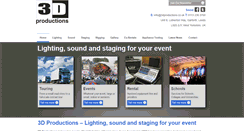 Desktop Screenshot of 3dproductions.co.uk